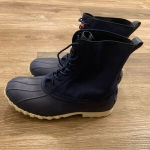 Native The Jimmy Navy Lace-Up Rain Boots